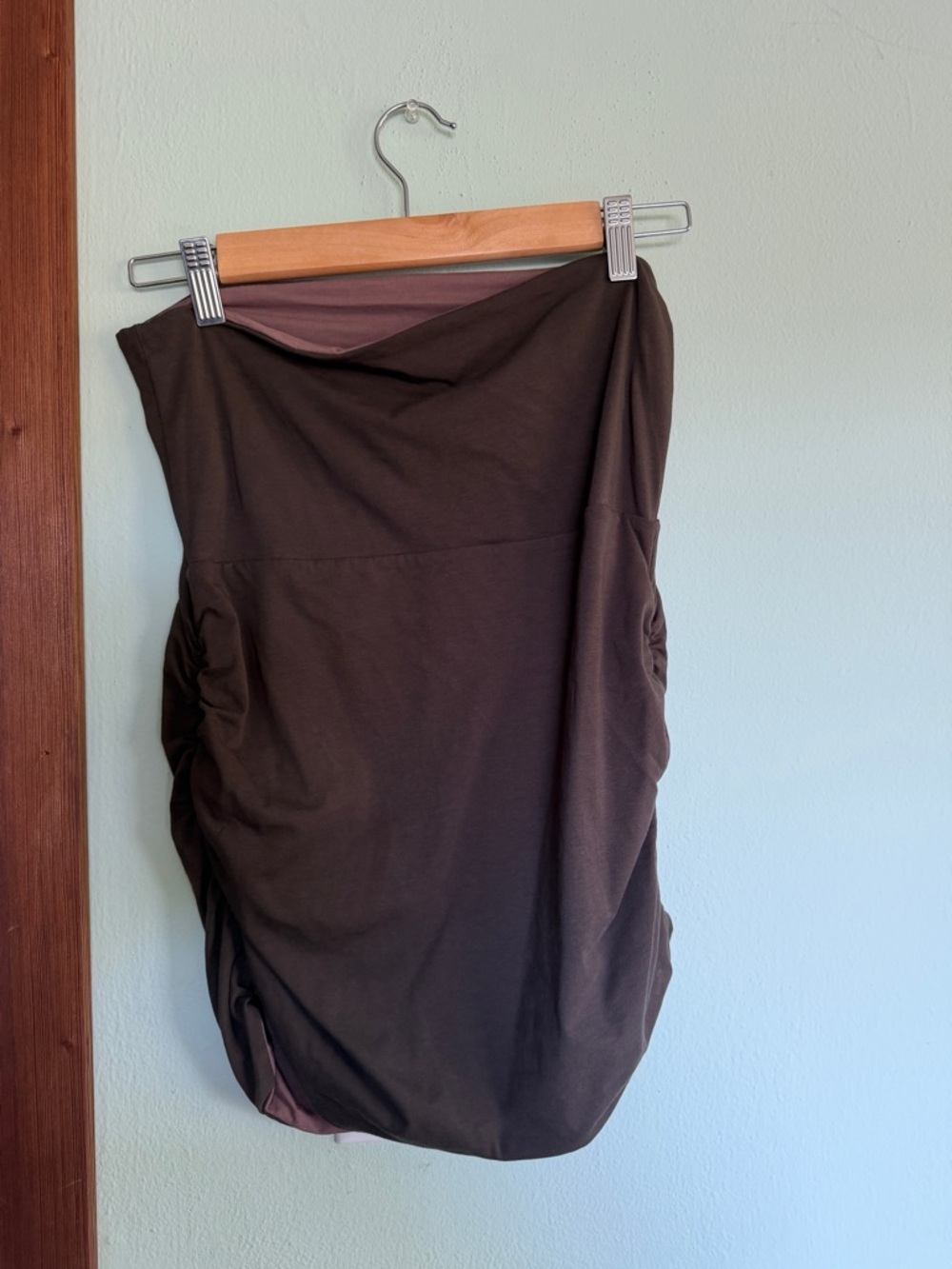 Una Pluma Ruched reversible mini skirt - Picture 6 of 7